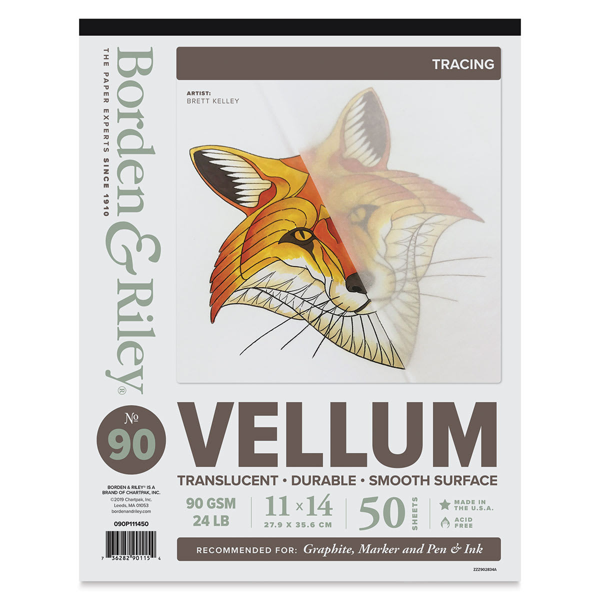 Borden & Riley #90 Vellum Tracing Paper Pads