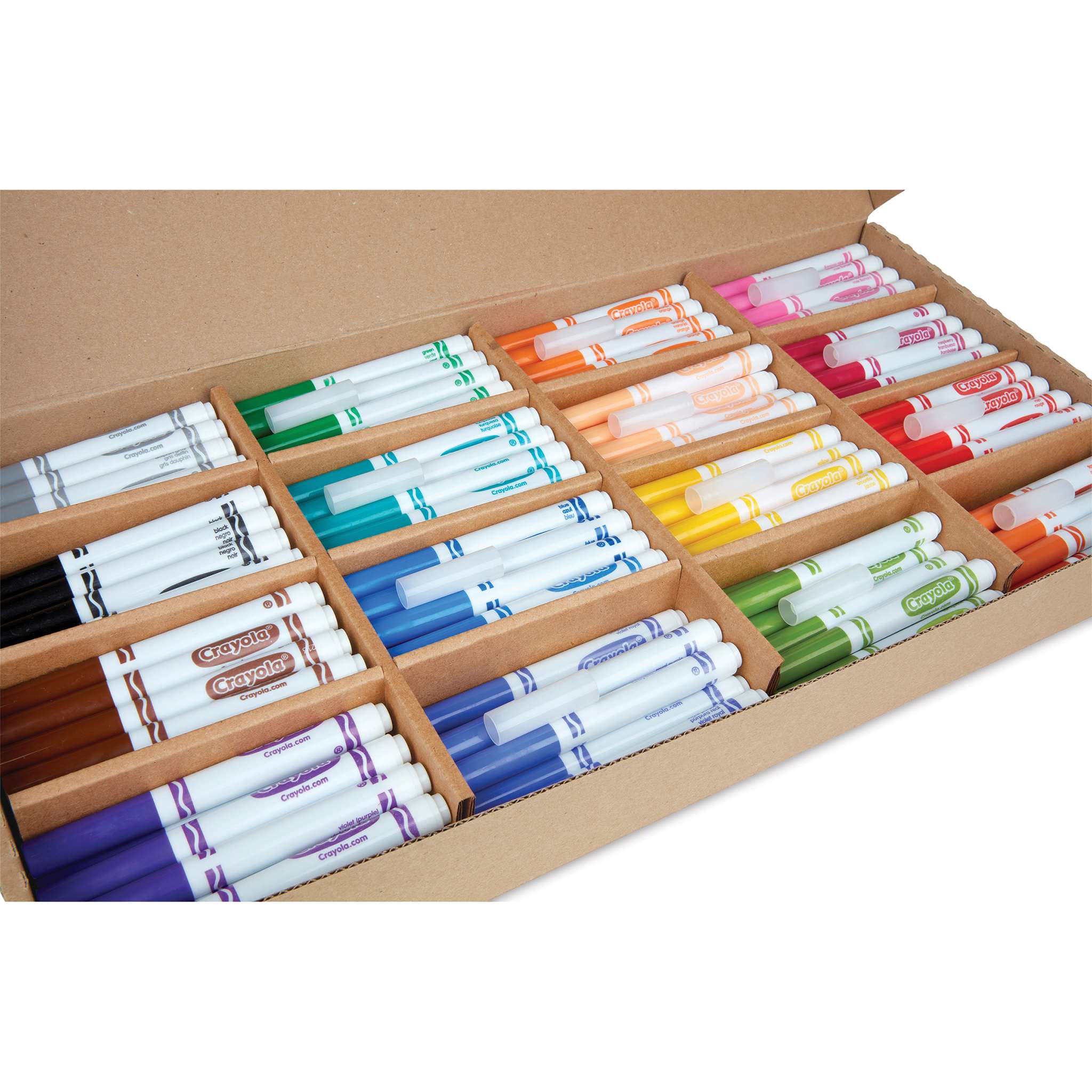 Crayola Broad Line Markers - Classpack, Assorted Colors, Set of