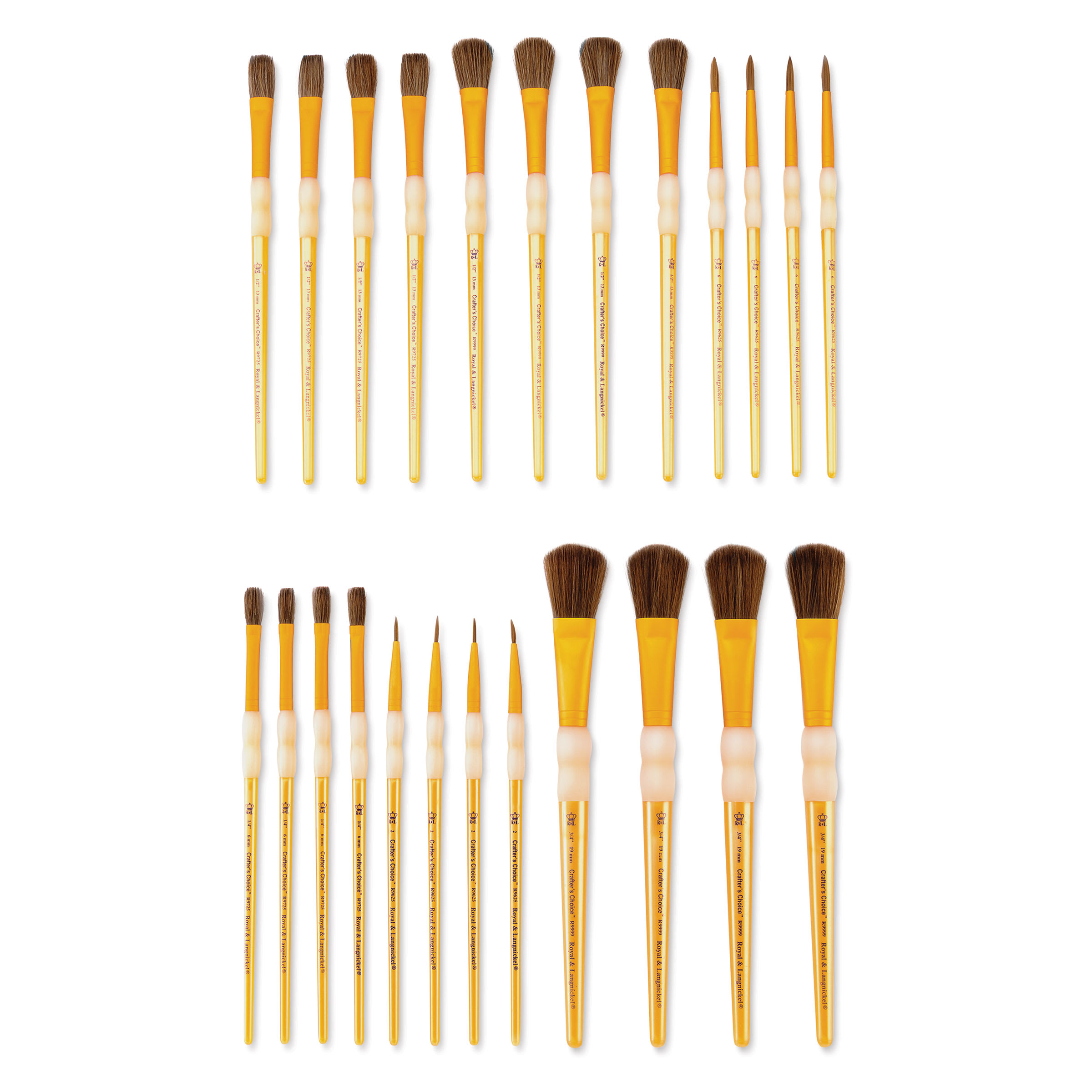 Royal & Langnickel Crafter's Choice Synthetic Camel Hair Brushes