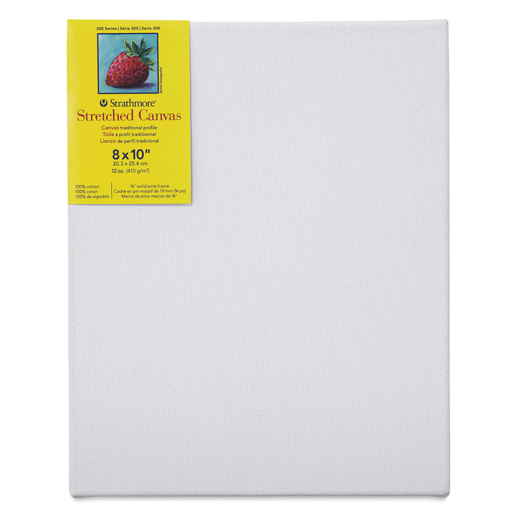 Strathmore 300 Series Stretched Cotton Canvas - 3/4" Profile, 8" x 10"