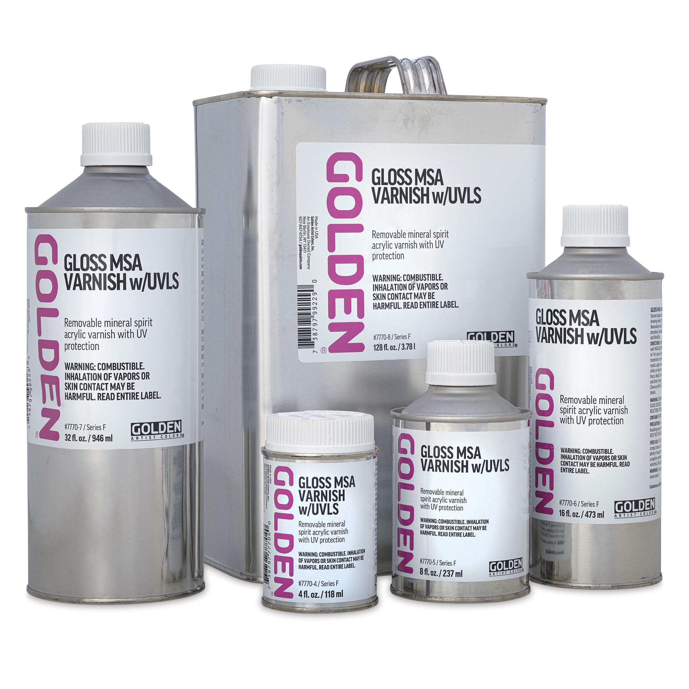 Golden MSA Varnishes with UVLS