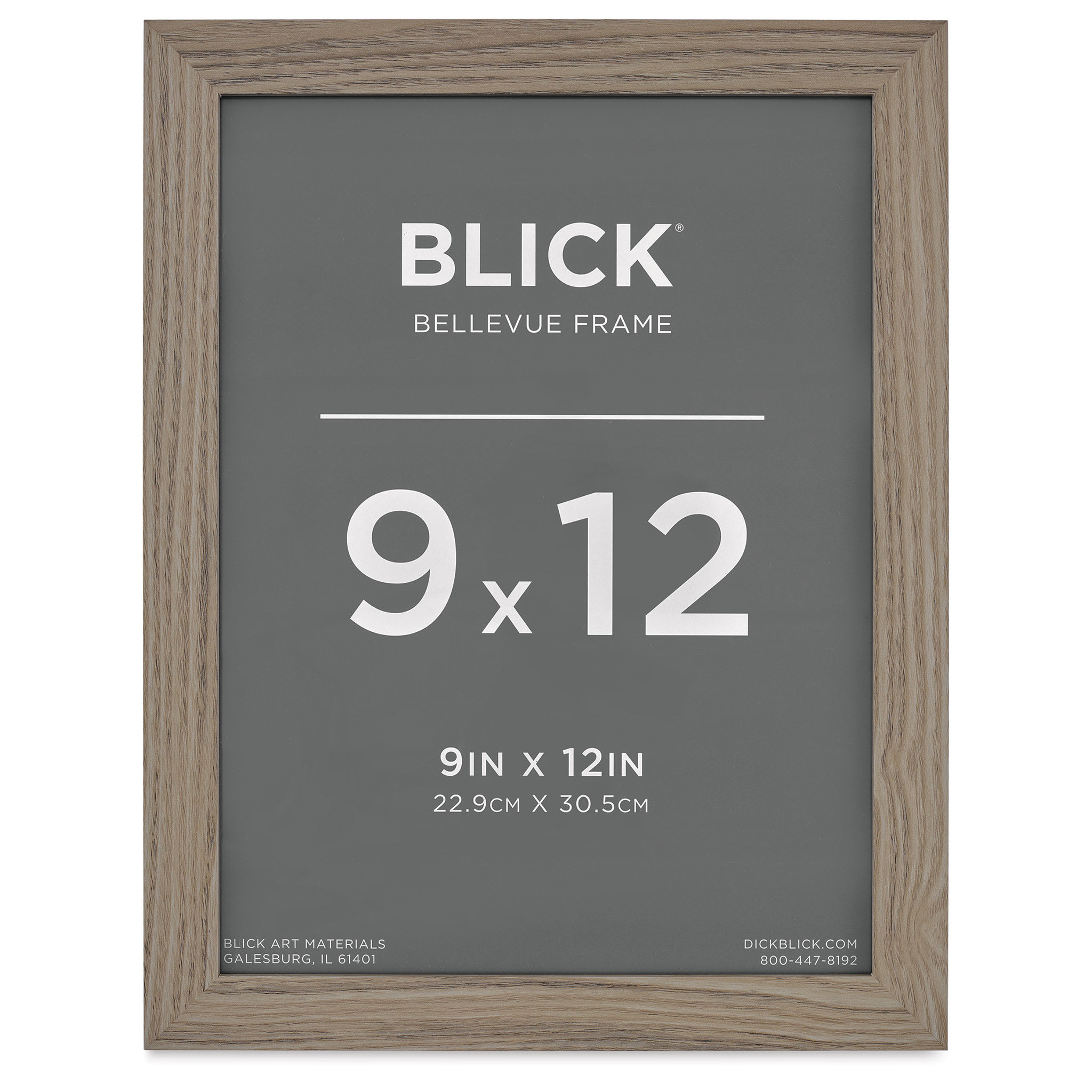 Blick Bellevue Frame - Grey Woodgrain, 9" x 12"