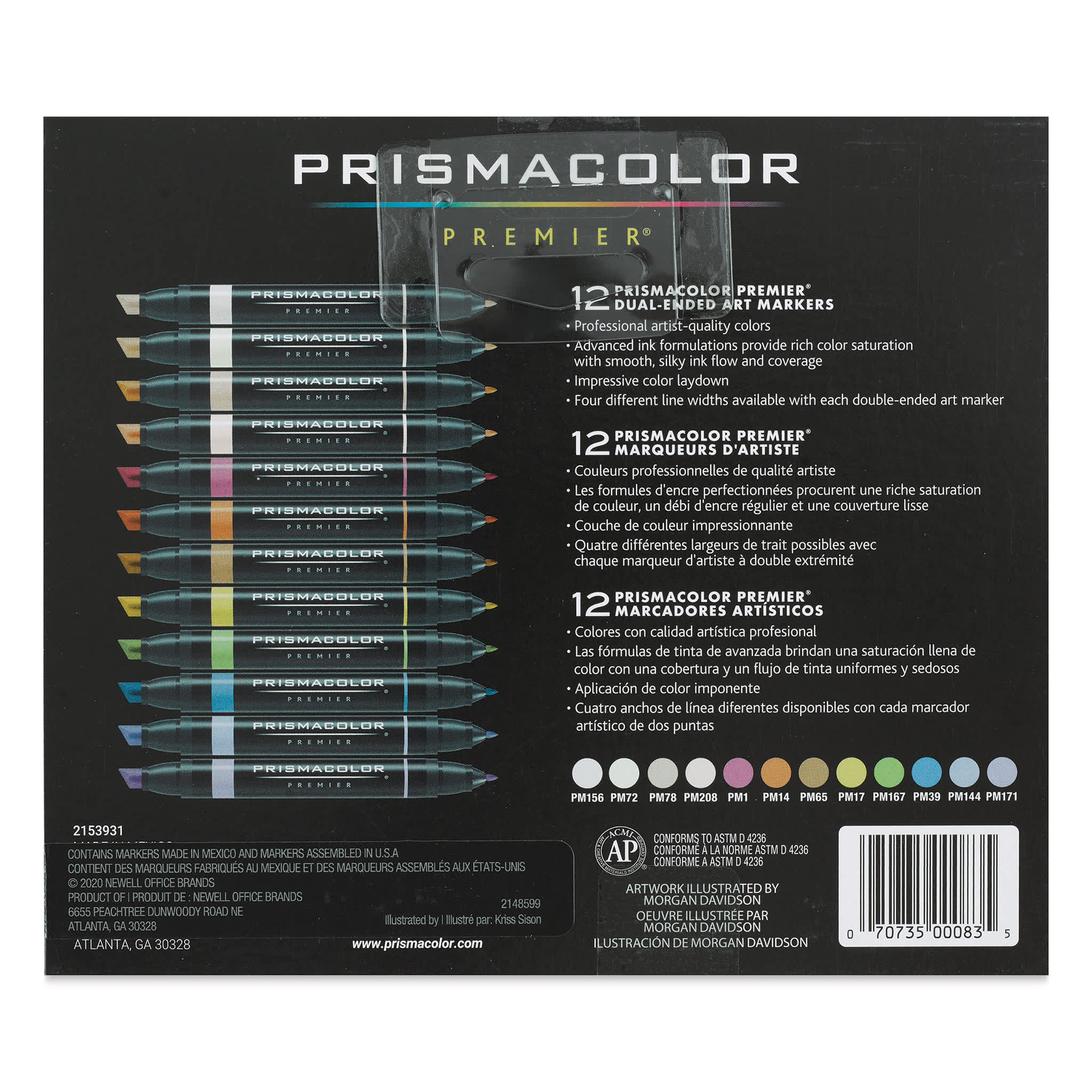 Prismacolor Premier Dual-Ended Art Marker Set - Manga, Set of 12