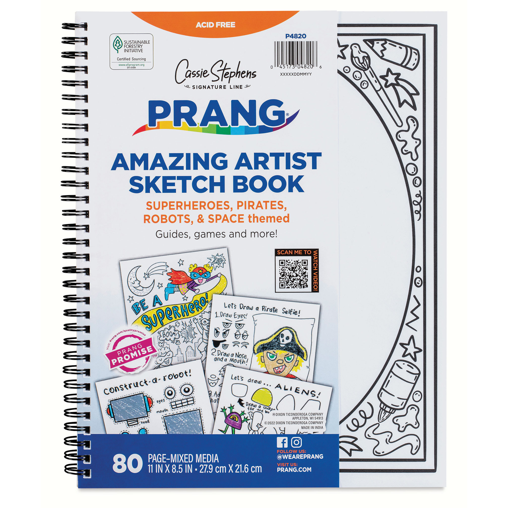 Prang Cassie Stephens Amazing Artist Sketch Book