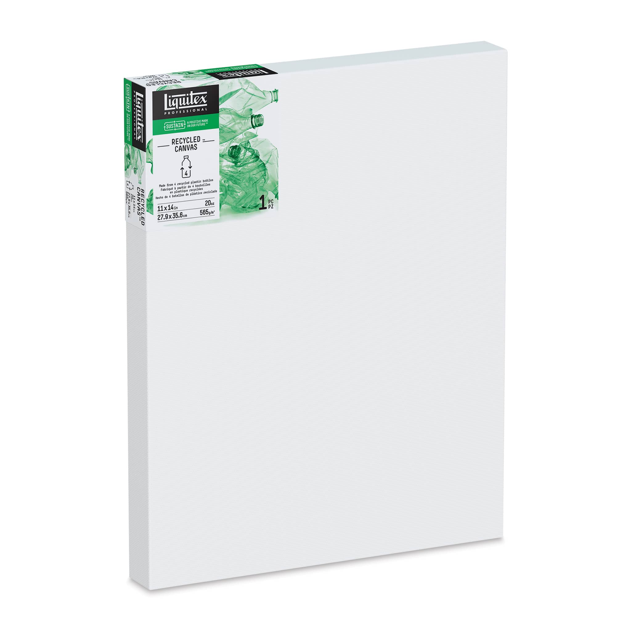 Liquitex Recycled Stretched Canvas - 11" x 14", 1-3/8" Deep Edge Profile