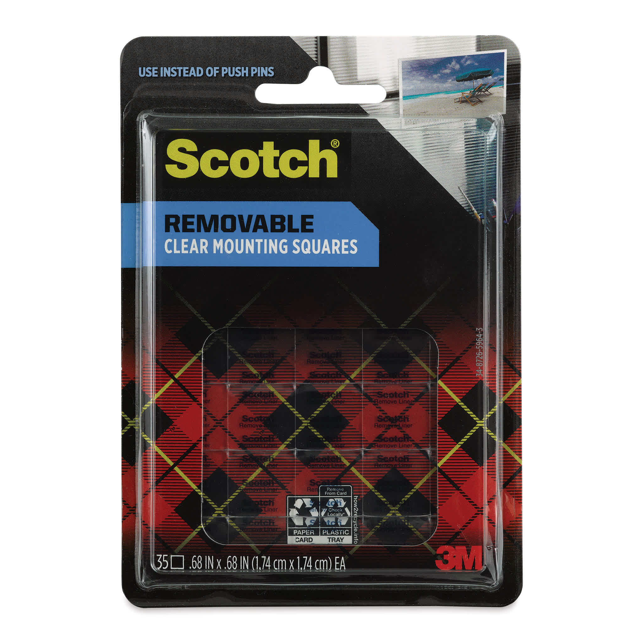 Scotch Removable Clear Mounting Squares