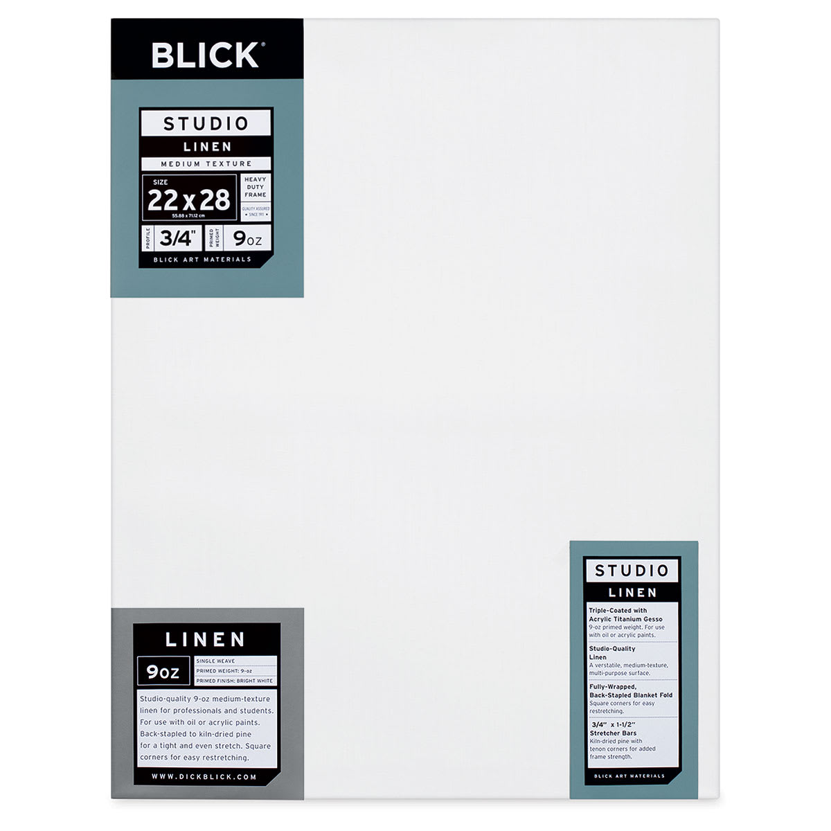 Blick Studio 100% Linen Stretched Canvas