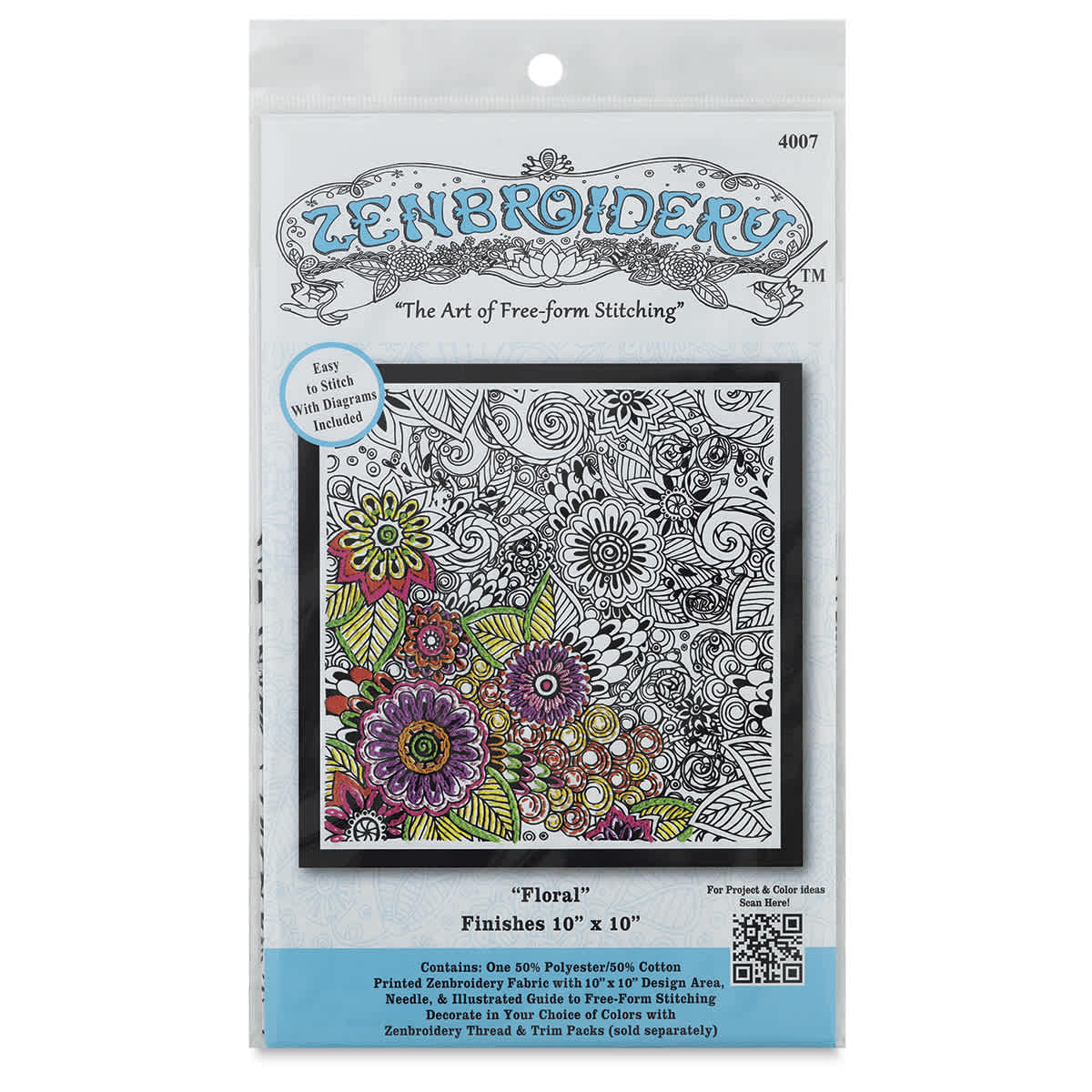 Design Works Zenbroidery Stamped Embroidery Kits