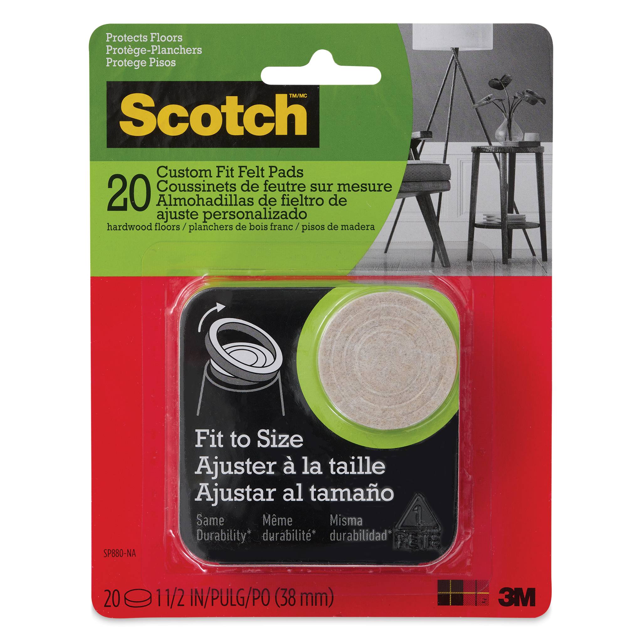 Scotch Custom Fit Felt Pads