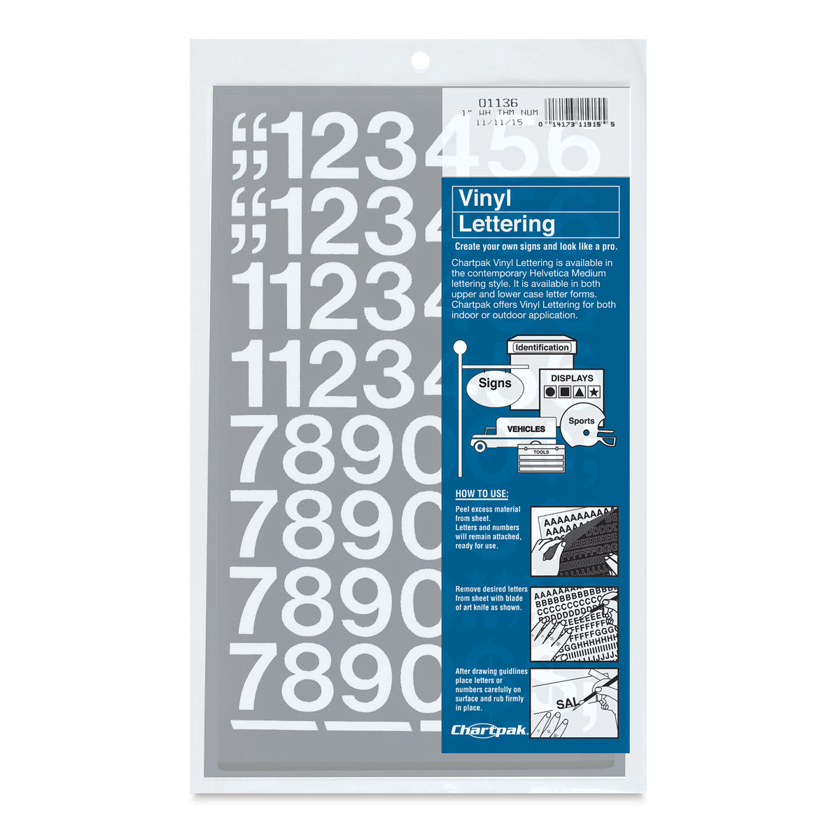 Chartpak Vinyl Numbers