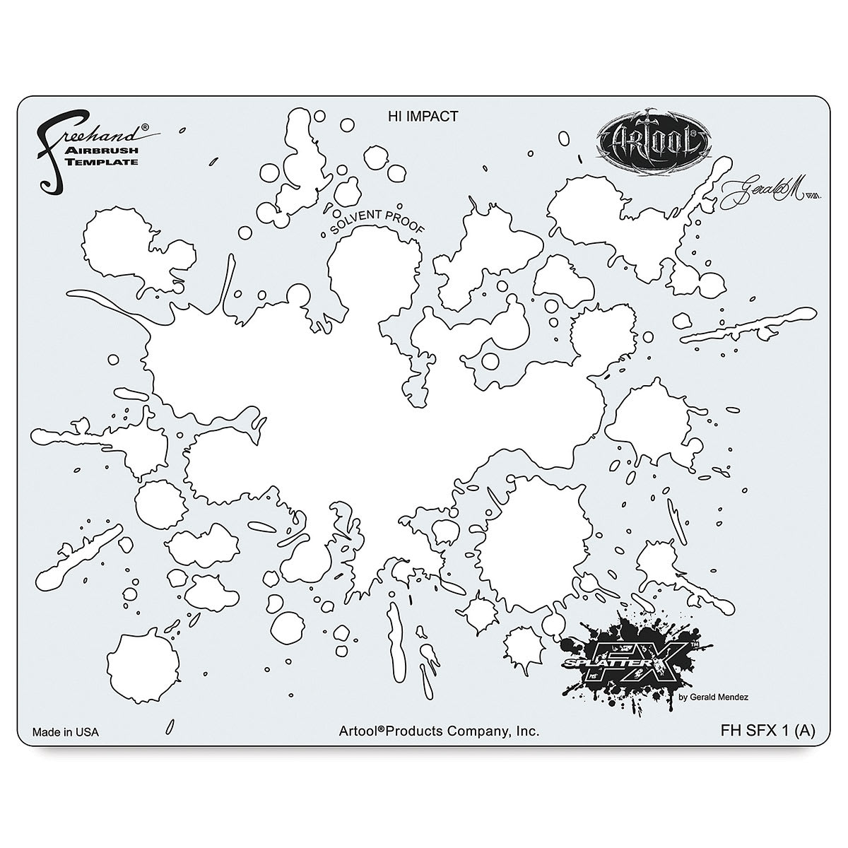 Artool Splatter FX Freehand Template