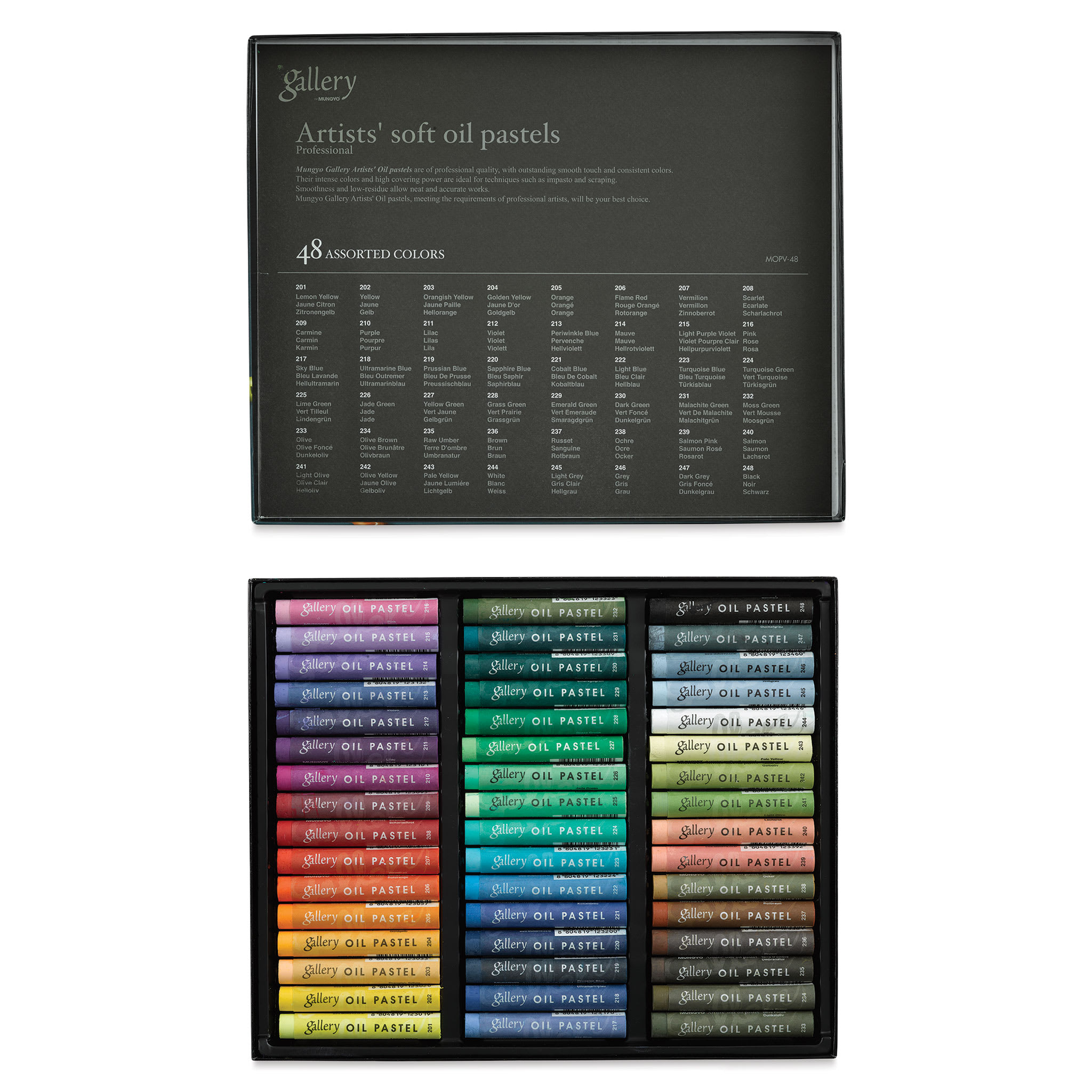 Mungyo Gallery Soft Oil Pastels 120色+48色 MUNGYO Gallery Soft Oil Pastels Set of 48 - Assorted Colors