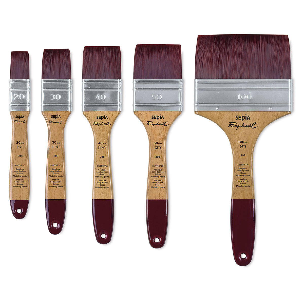 Raphaël Sepia Flat Brushes