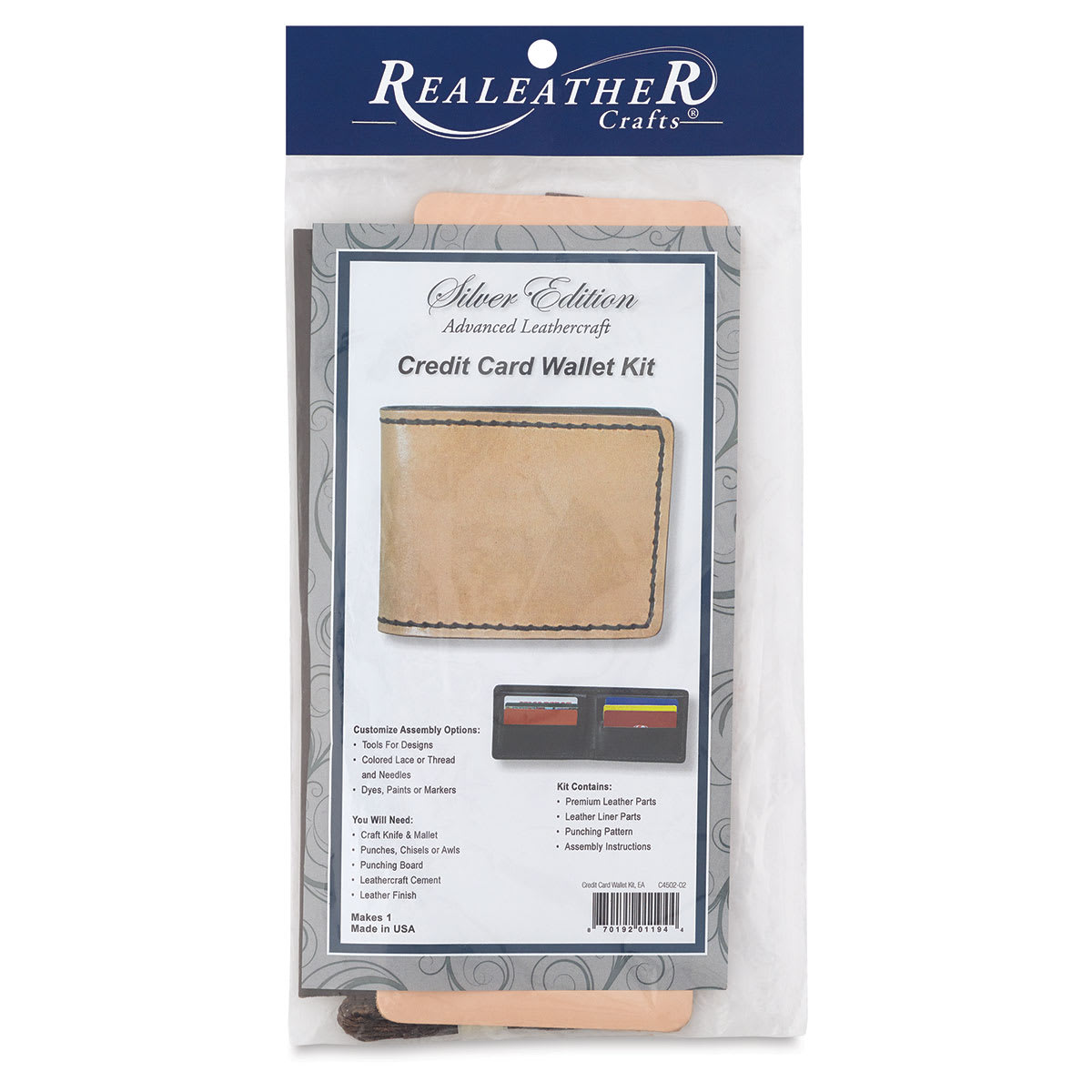 Realeather Leather Credit Card Wallet Kit