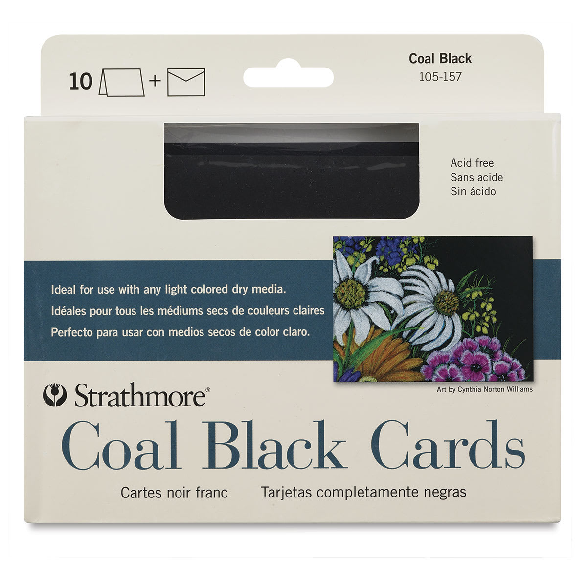Strathmore Artagain Coal Black Cards and Envelopes