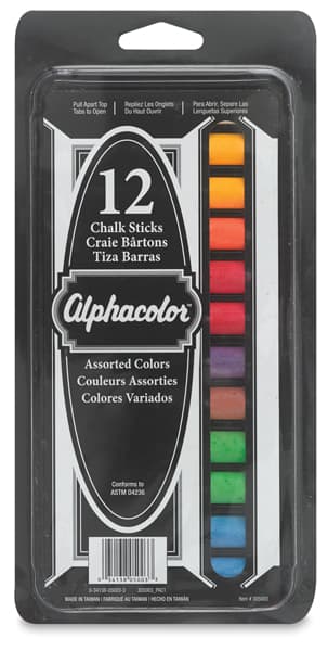 thumbnail image 2 of Staedtler (2360) - 12mm Thick Coloured Blackboard Chalks - Pack Of 12 Assorted Colours 2 of 14