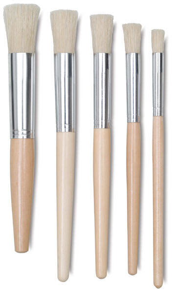 Blick Economy White Bristle Stencil Brush