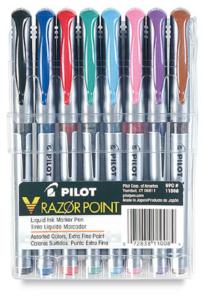 Pilot V-Razor Point Marker Pens and Set