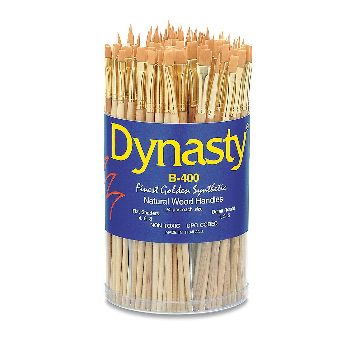 Dynasty Golden Nylon Brushes