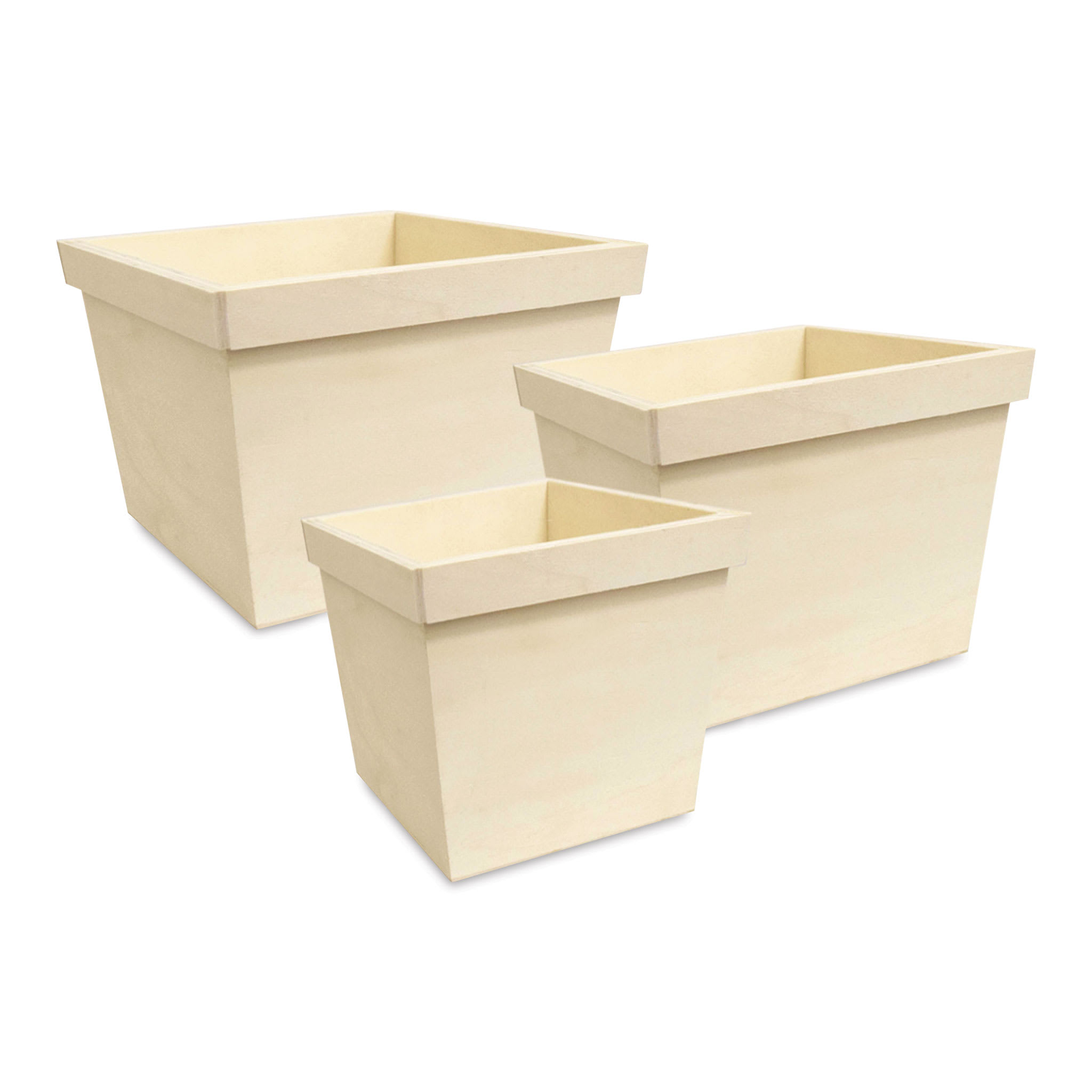 Craft Medley Square Wood Garden Pots