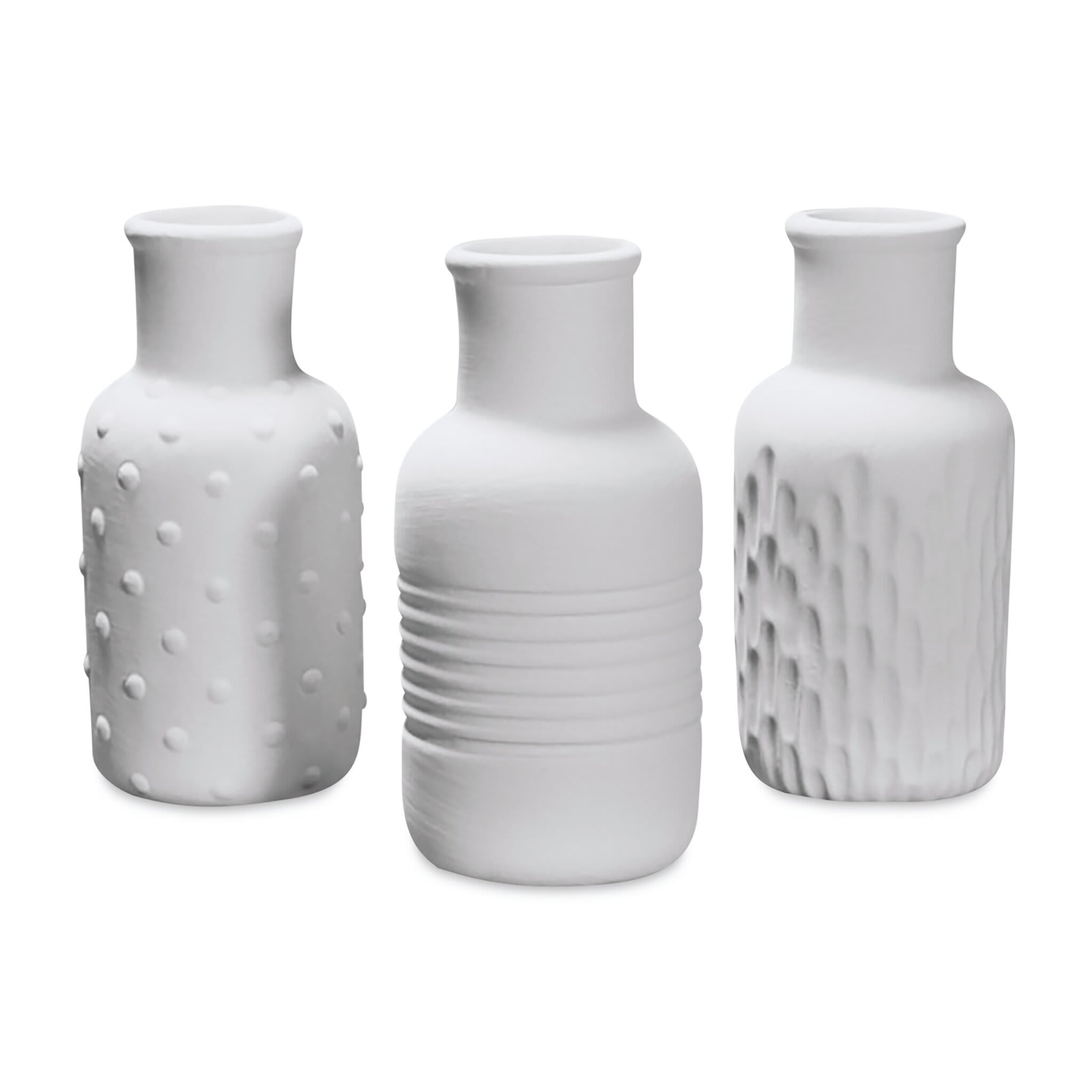 Mayco Earthenware Bisque Bud Vases