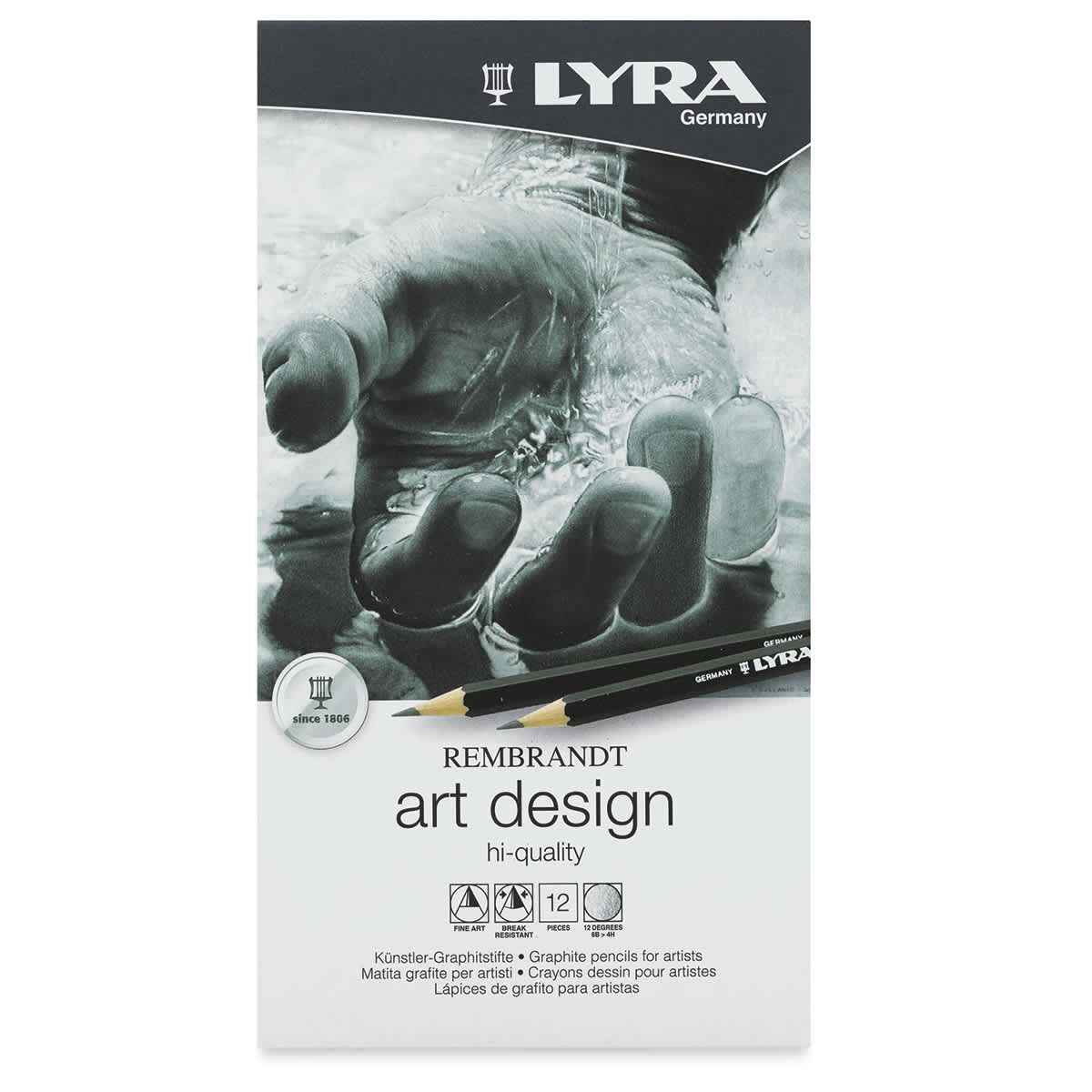 Lyra Rembrandt Art Design Graphite Pencil Set - Tin Box, Set of 12