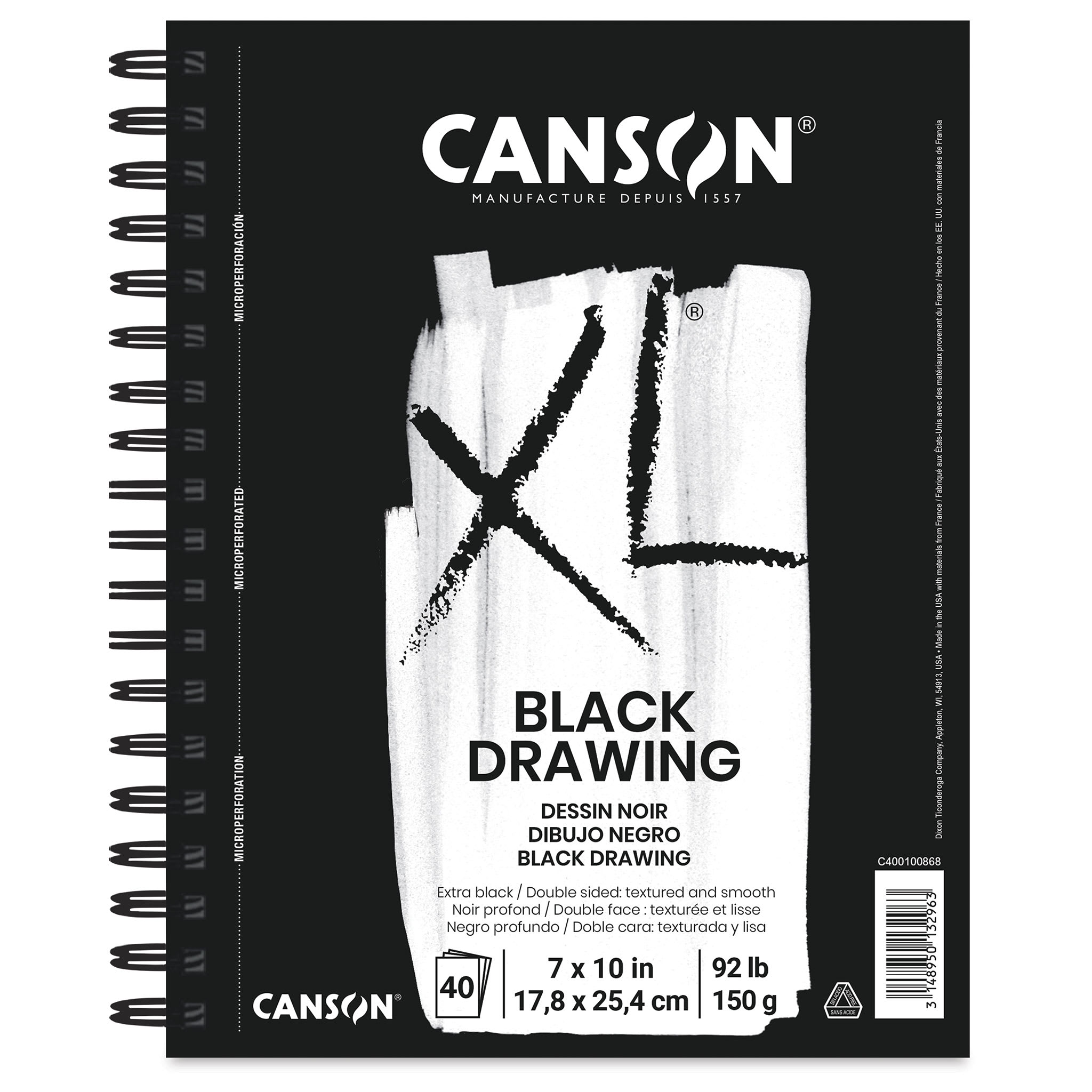 Canson XL Black Drawing Pad