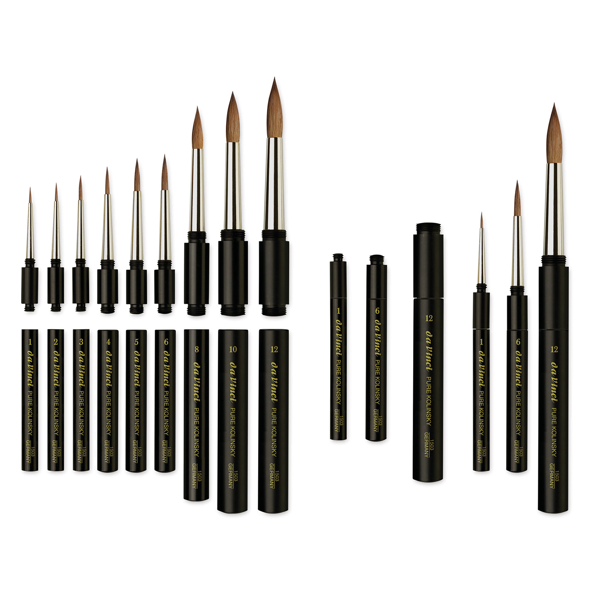 Da Vinci Maestro Kolinsky Travel Brushes and Sets