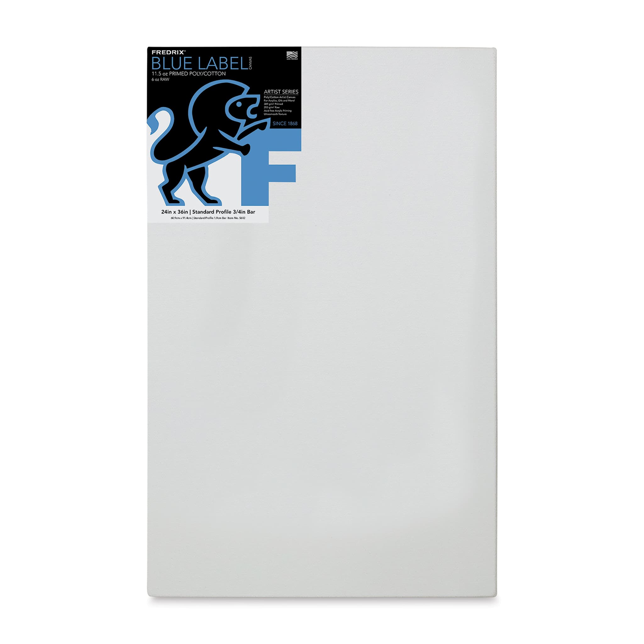 Fredrix Blue Label Cotton Canvas - 24" x 36", 3/4" Profile