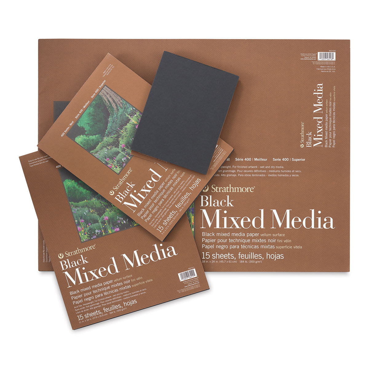 Strathmore 400 Series Black Mixed Media Pads