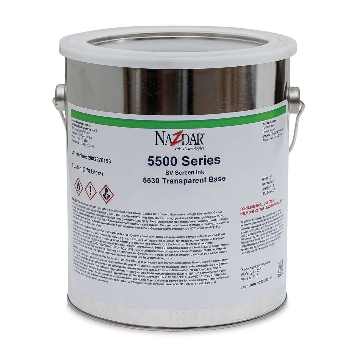 Nazdar 5530 Series Flat Poster Screen Ink Transparent Base