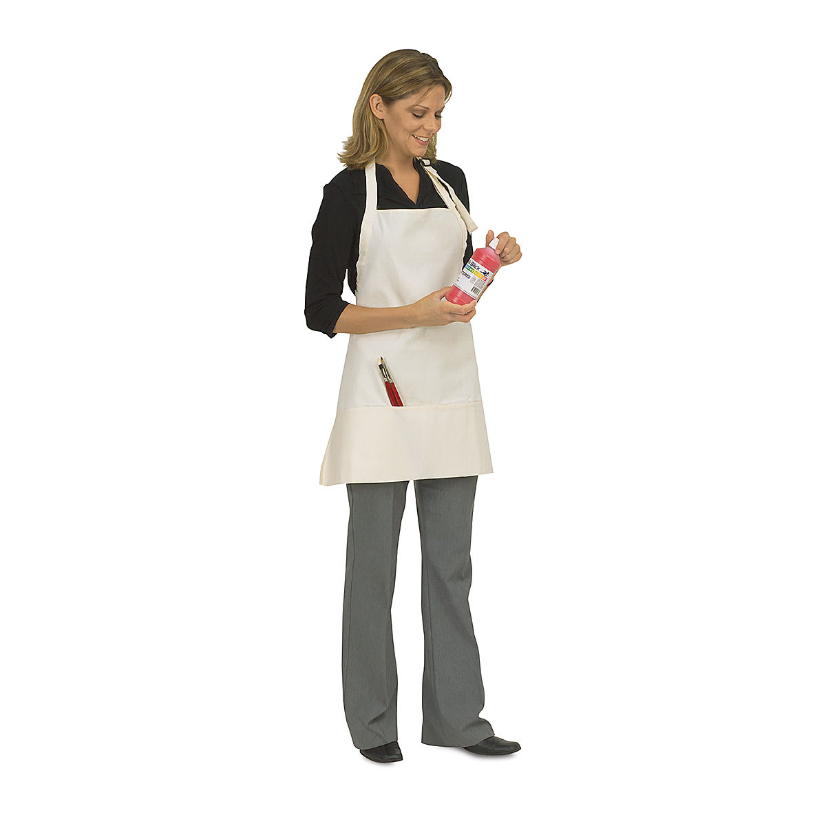 Artist's White Poly/Cotton Apron