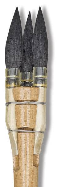 Luco Triple Squirrel Round Brushes