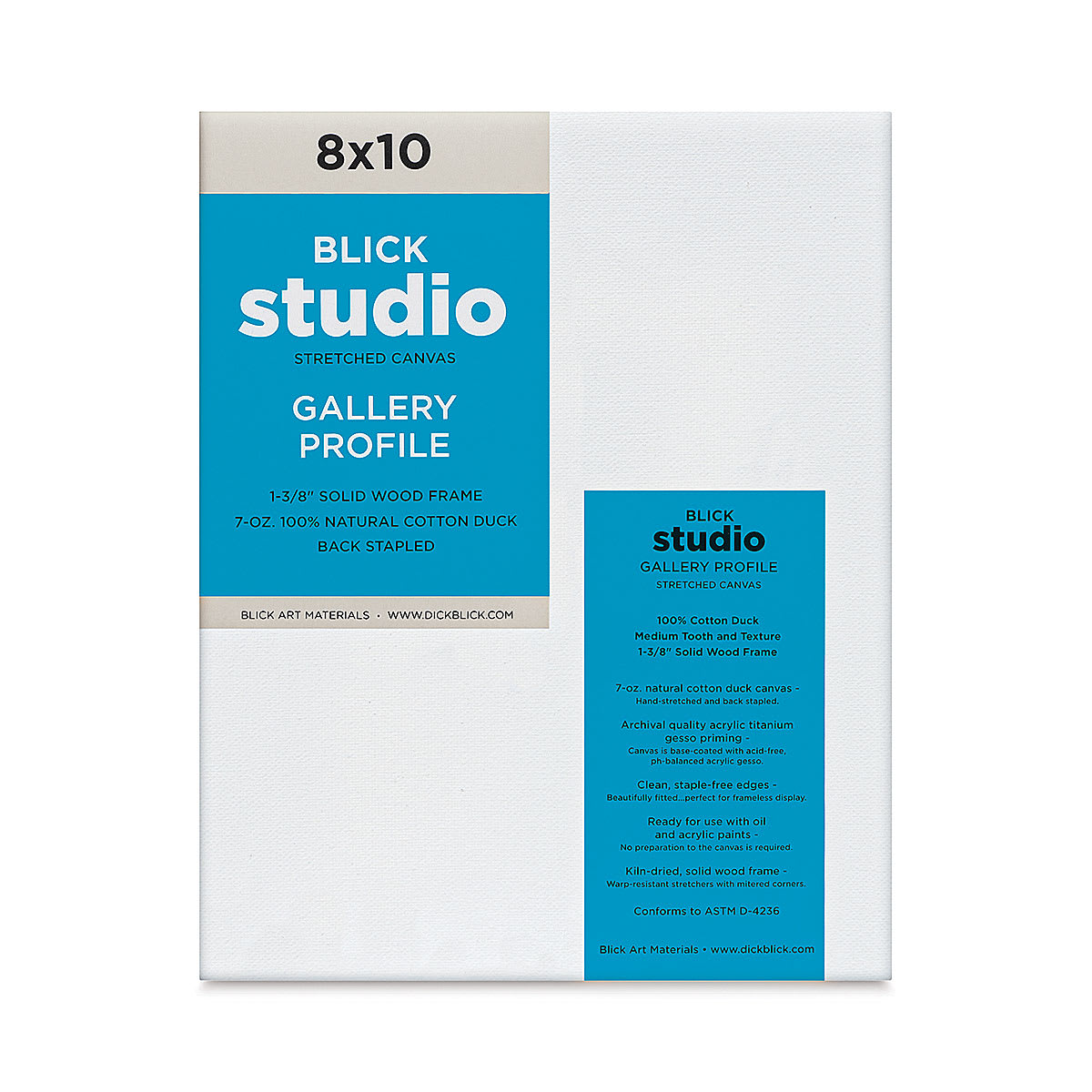 Blick Studio Stretched Cotton Canvas - Gallery Profile, 8" x 10"