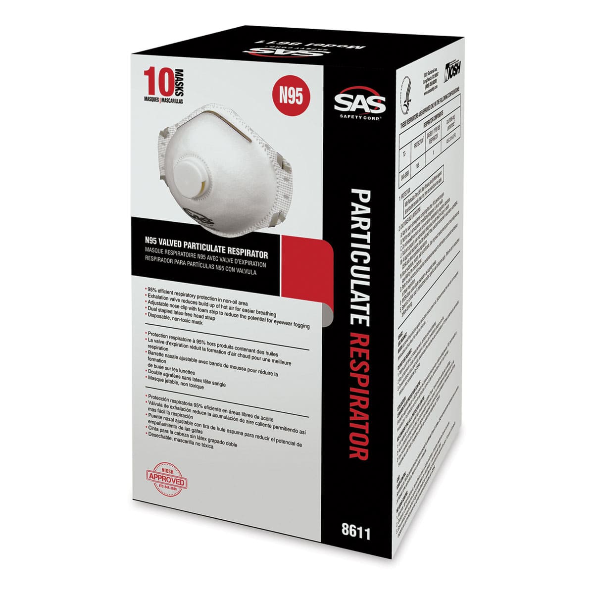 SAS Safety N95 Valved Particulate Respirator