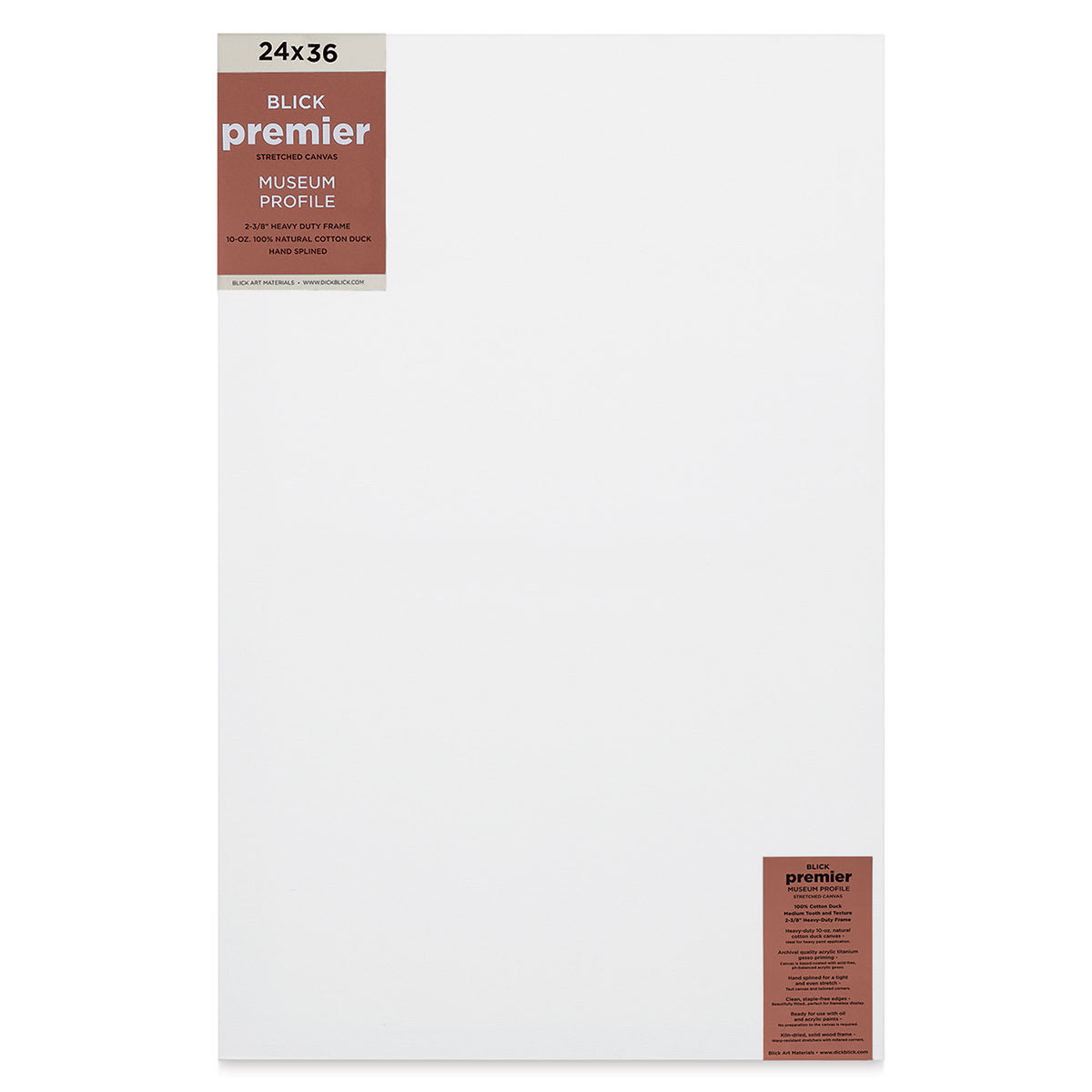 Blick Premier Stretched Cotton Canvas - Museum Profile, Splined, 24" x 36"