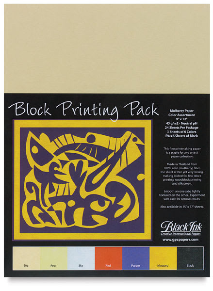 Black Ink Block Printing Packs 