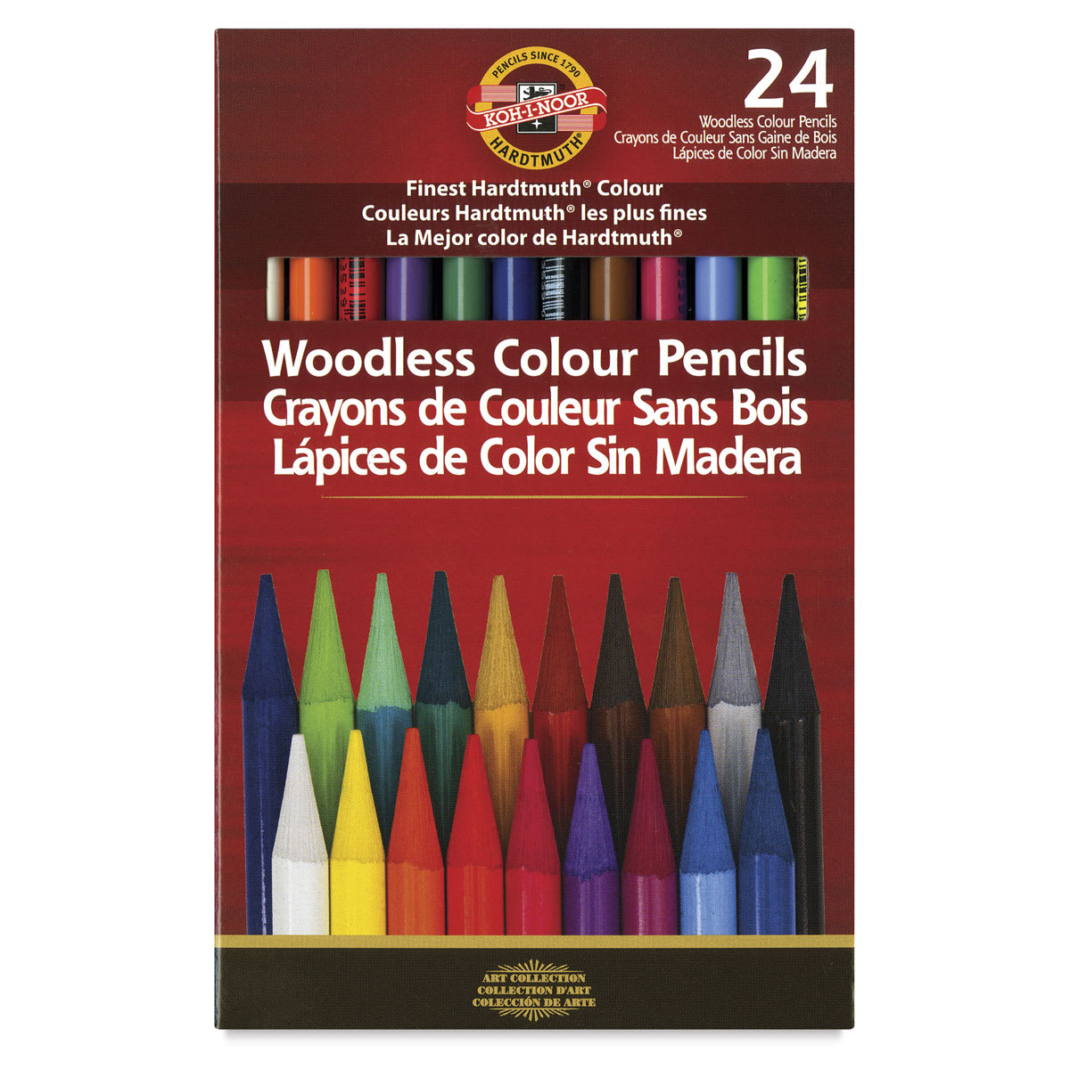 Koh-I-Noor Woodless Colored Pencil - Assorted Colors, Set of 24