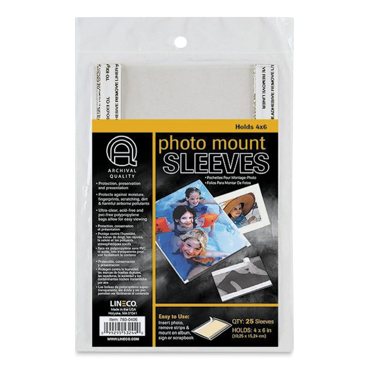 Lineco Archival Photo Mounting Sleeves
