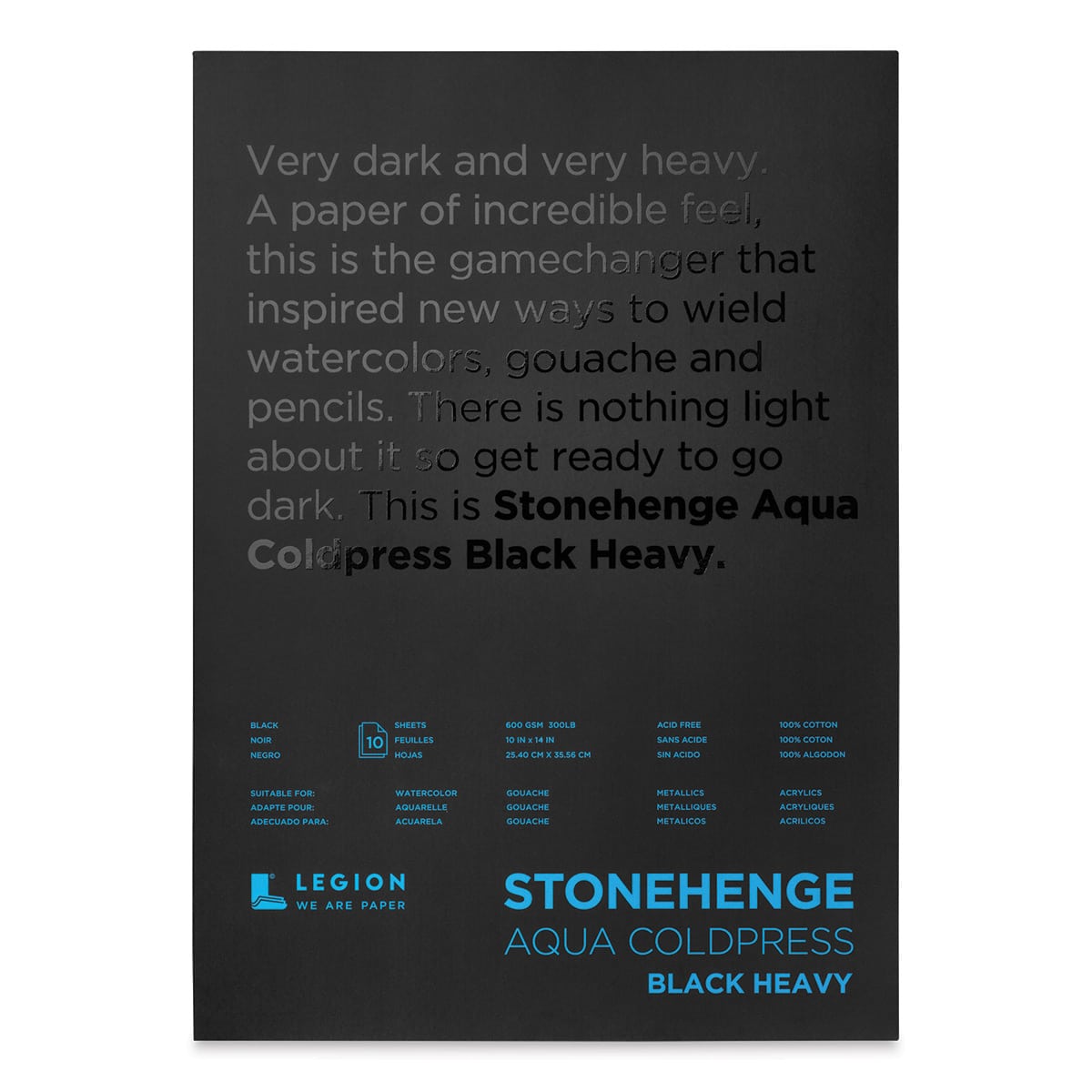 Legion Stonehenge Aqua Black Heavy Watercolor Blocks