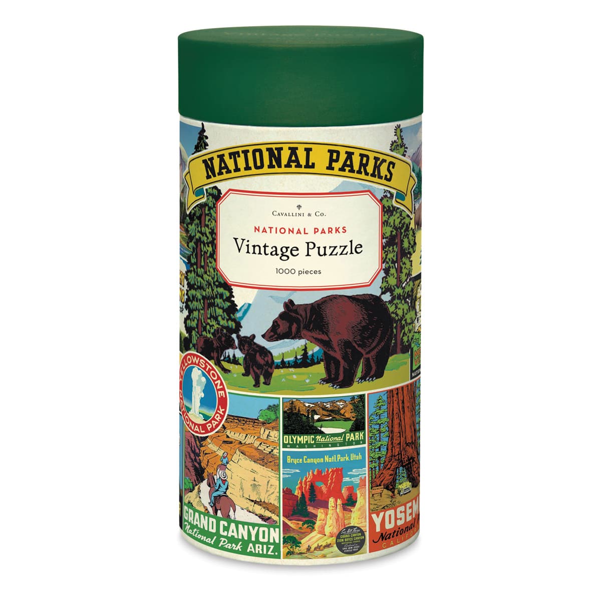 Cavallini Vintage National Parks 1,000 Piece Puzzle