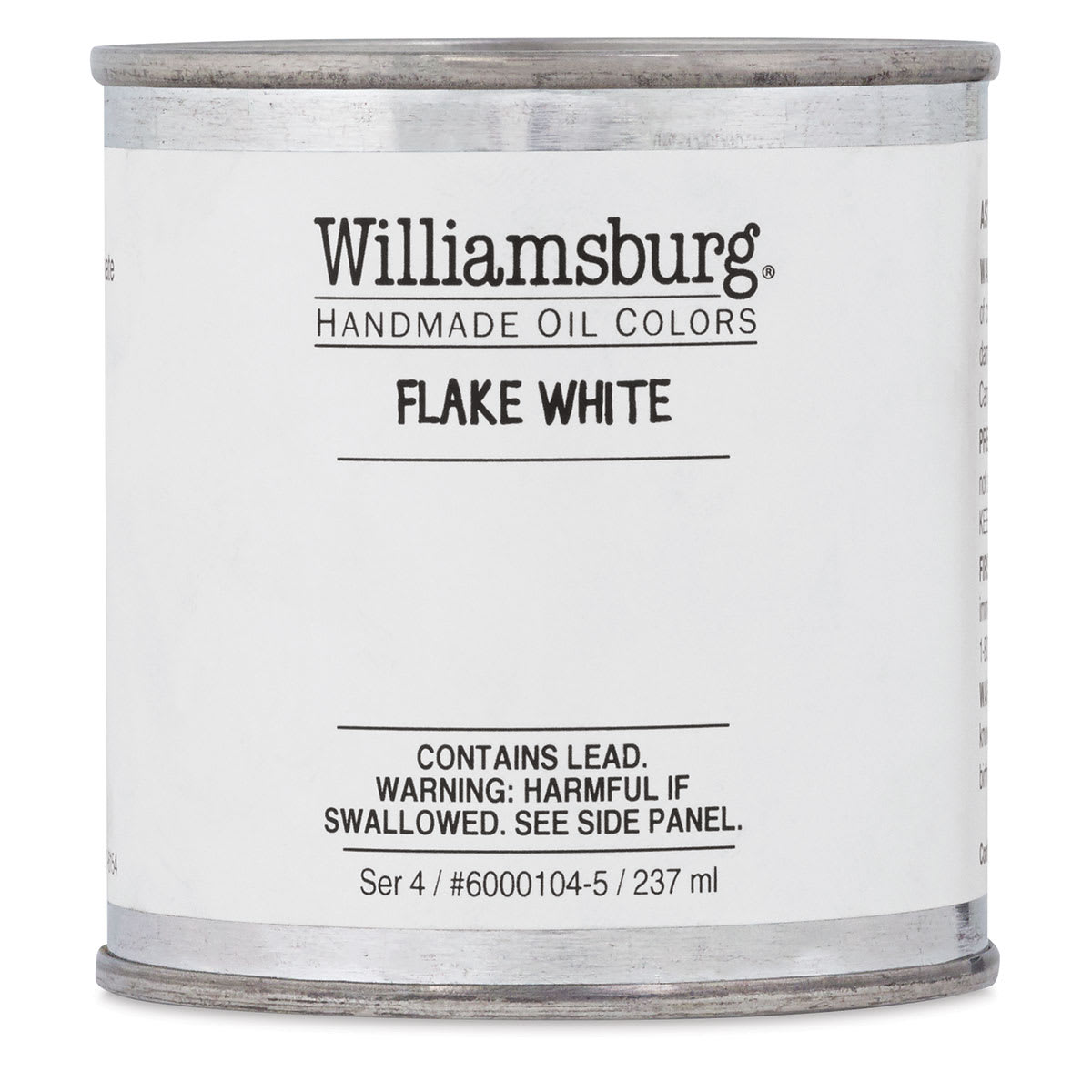 Williamsburg Handmade Oil Paint - Flake White, 8 oz Can | BLICK