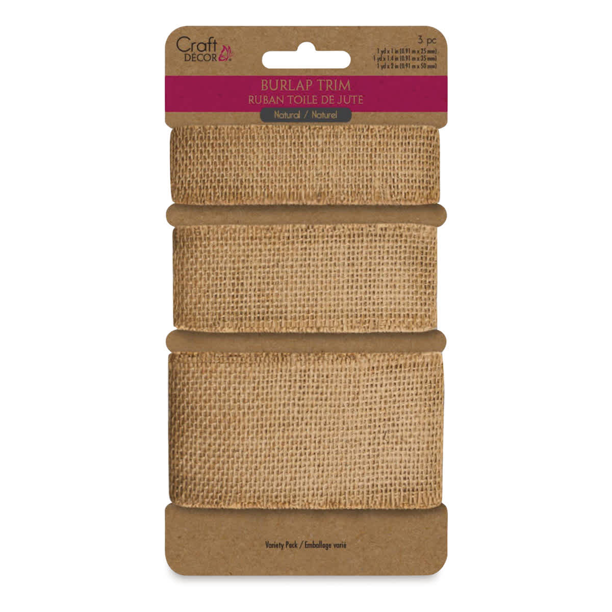 Craft Decor Burlap Ribbon