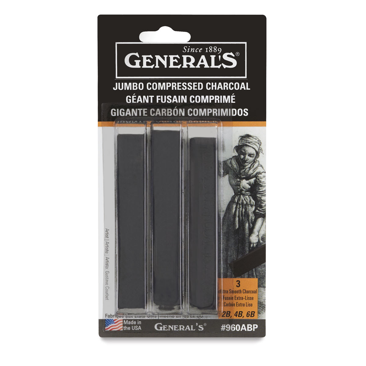 General’s Jumbo Compressed Charcoal Packs