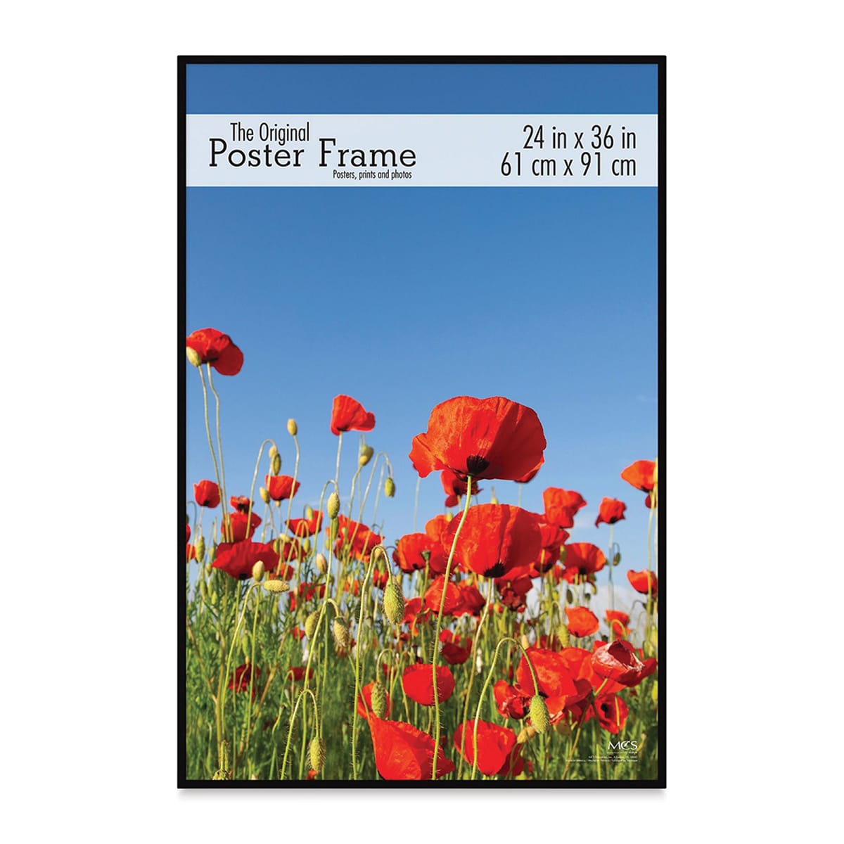 MCS Large Format Gloss Poster Frame - 24" x 36" x 5/32", Black