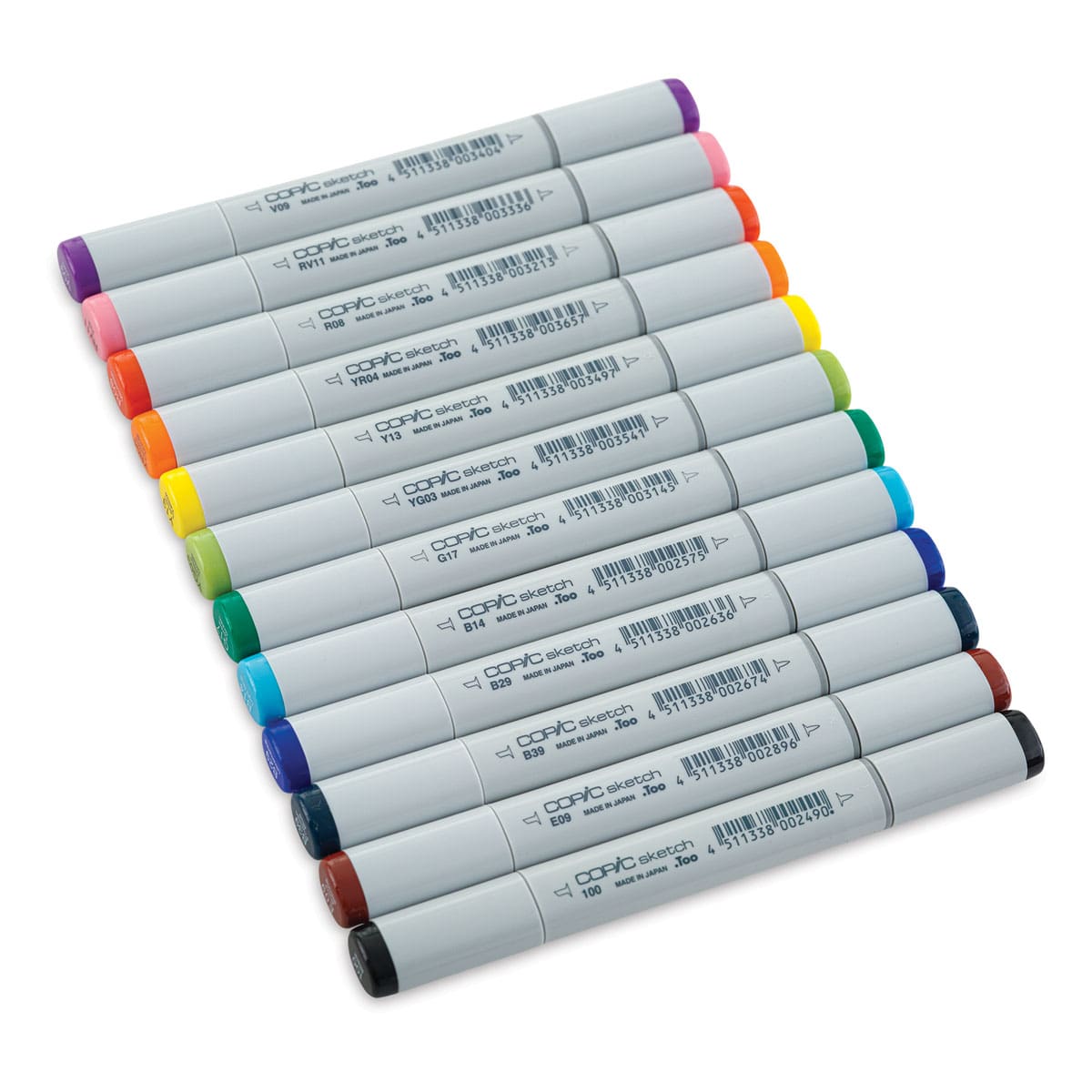 Copic Sketch Marker Set - Basic Colors, Set of 12 | BLICK Art