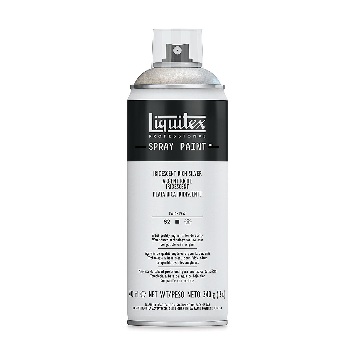 Liquitex Professional Spray Paint - Iridescent Rich Silver, 400 ml