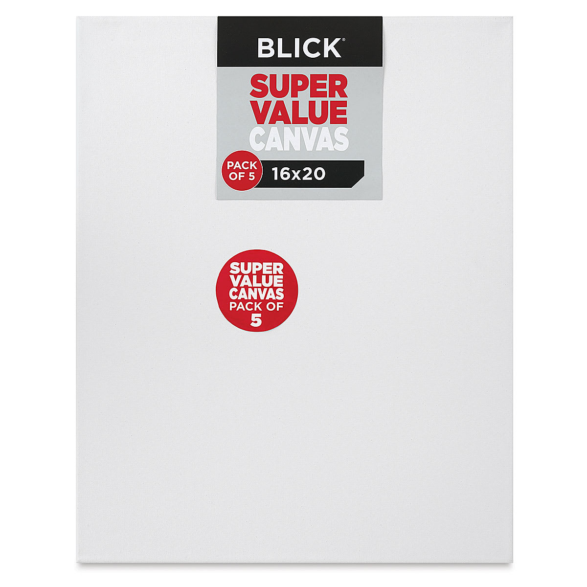 Blick Super Value Canvas Pack - 16" x 20", Pkg of 5