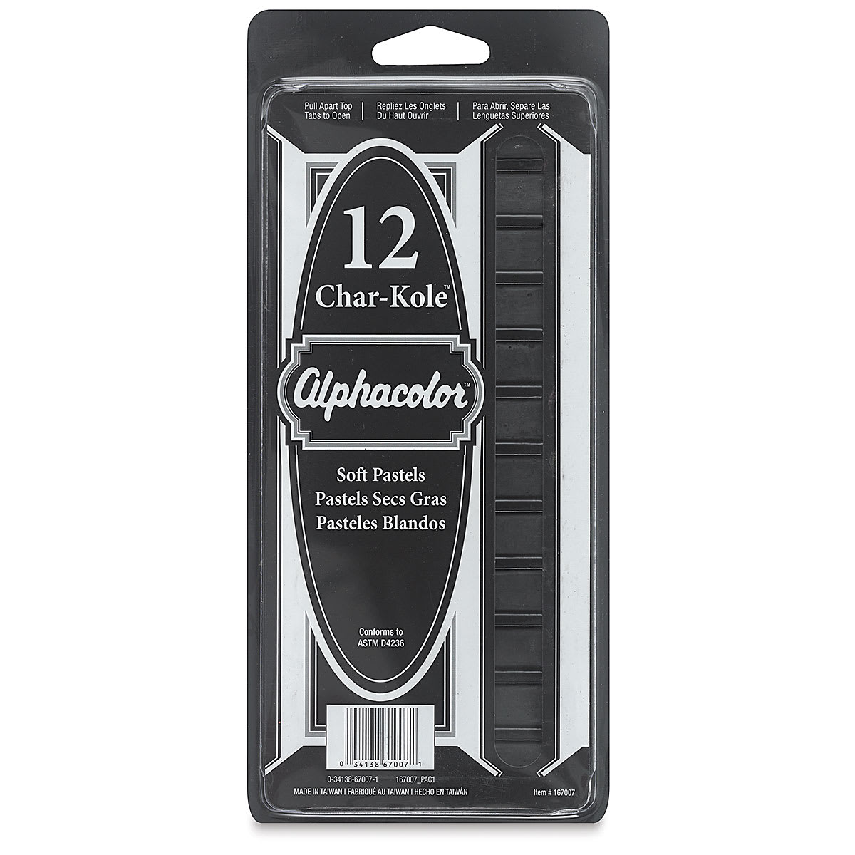 Alphacolor Quartet Char-Kol Squares - Set of 12 | BLICK Art