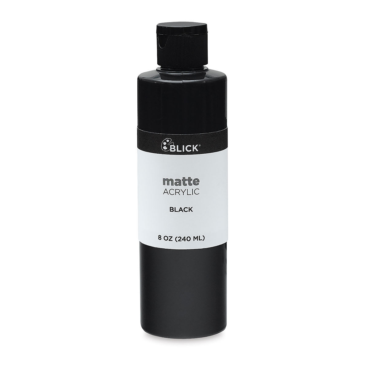 Blick Matte Acrylic - Black, 8 oz bottle | BLICK Art Materials